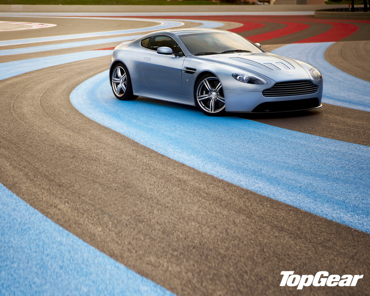 Top Gear Wallpapers: Aston Martin V12 Vantage at the Paul Ricard Race  Track. 